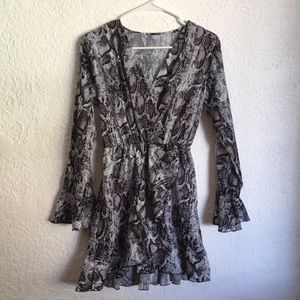 Snakeskin Wrap Mini Dress Casual to Dressy Style